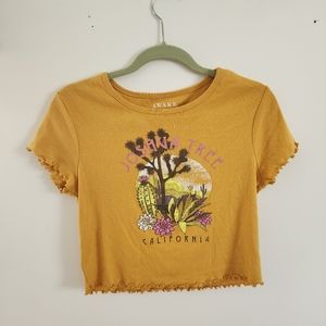 Mustard Yellow Graphic Baby Tee